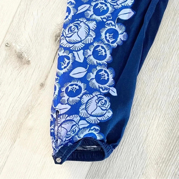 Aerie floral pajama pants joggers blue purple size XS - Picture 2 of 12